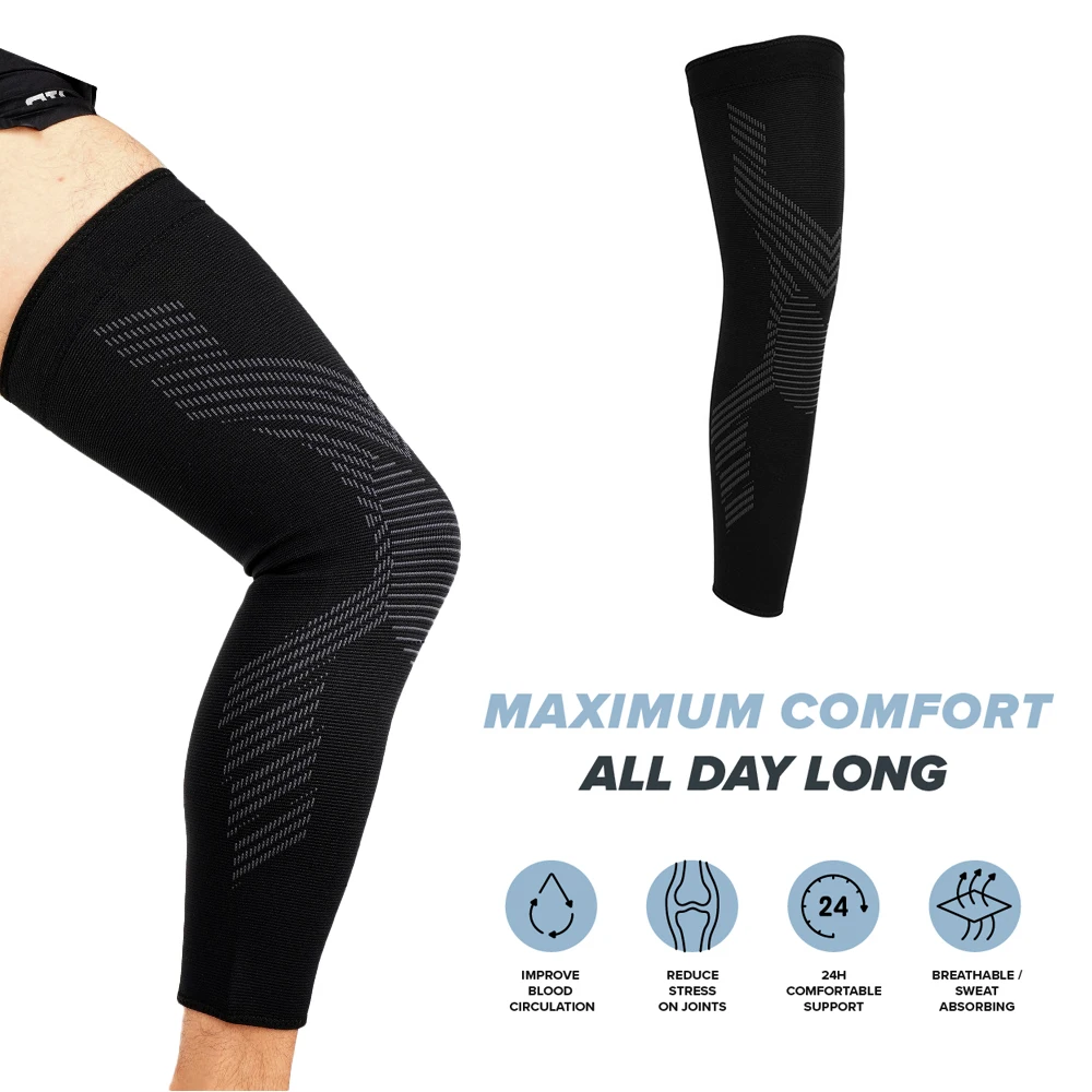 1PCS Copper Compression Leg Sleeve - Long Knee Leg Sleeve for Knee Pain Relief,Swelling,Arthritis,Poor Circulation,Runner,Sports