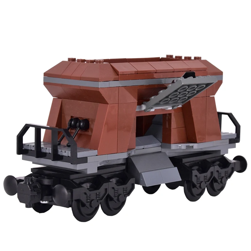 

MOC City Creative восьмиколесный шахтный автомобиль ‌ Носитель, поезда, рельсовые строительные блоки, кирпичи, сделай сам, технические игрушки для детей, подарки