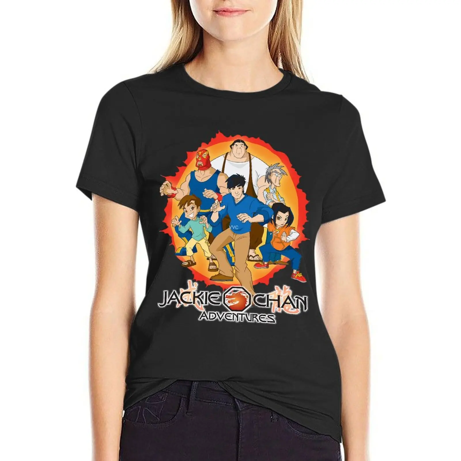 Jackie Chan Adventures T-Shirt vintage customs white t-shirts for Women