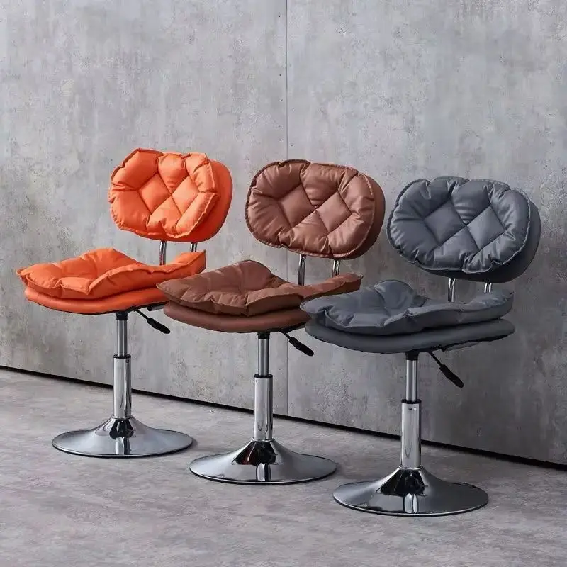 Rotatable Lifted Makeup Chair Beauty Shop Bar Stool with Wheel Living Room Furniture Reception Chairs Live Broadcast Chairs