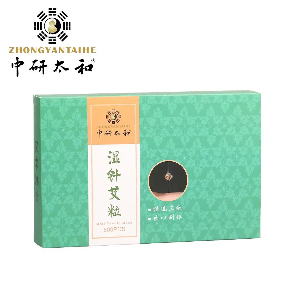 ZhongYan Taihe Moxa Stick Pure Moxa Rolls Moxibustion Patches 500pcs/box Chinese Medicine Acupuncture Pure Moxibustion Wholesale