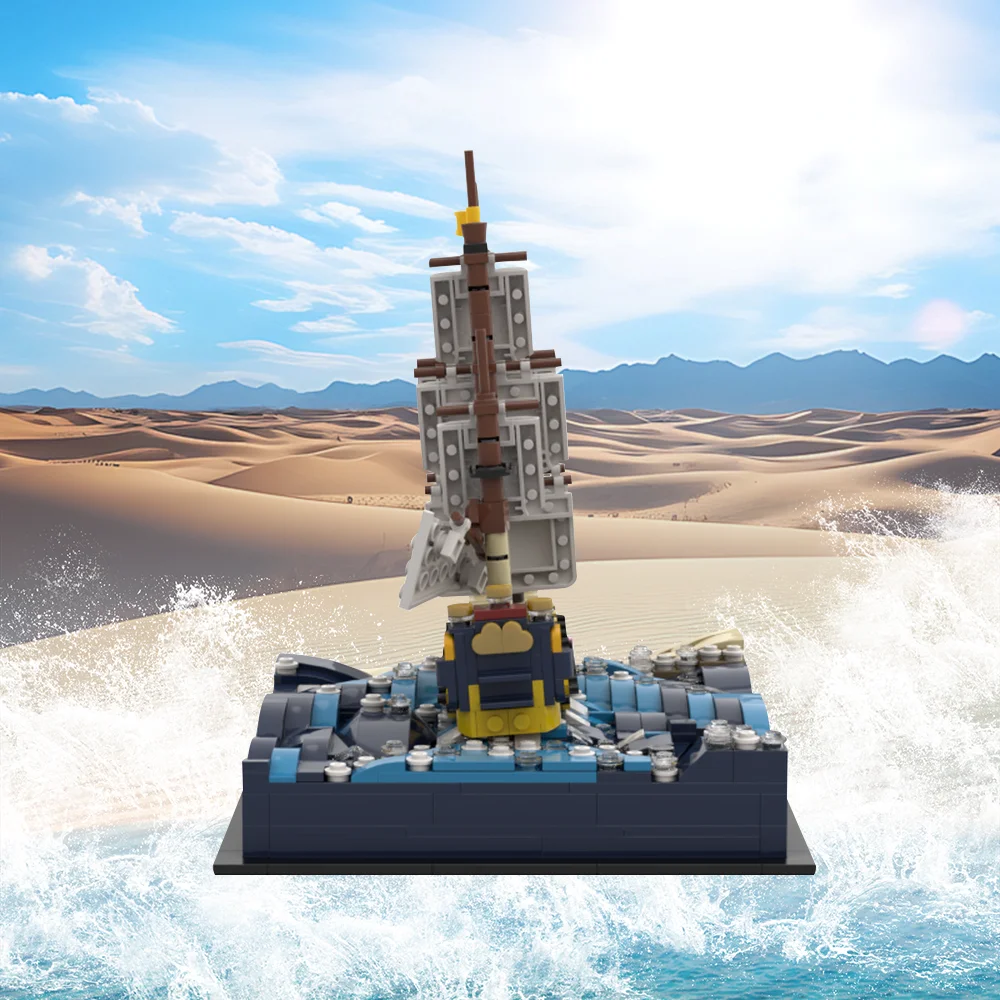 MOC-184284 The Unicorn Breaches Through The Dunes Building Blocks Movie Adventure Ship Bricks Assemble Toys Creative Kids Gift