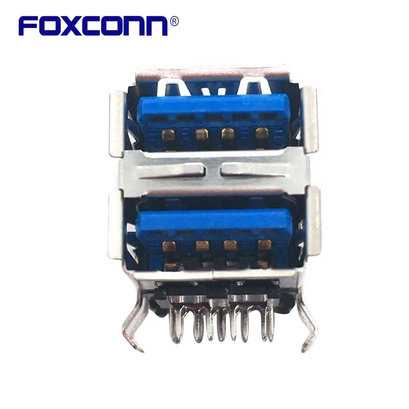 Foxconn UEA1112C-8HD1-4F Dubbeldeks Flanger Met Granaatscherven USB3.0 Originele Connector