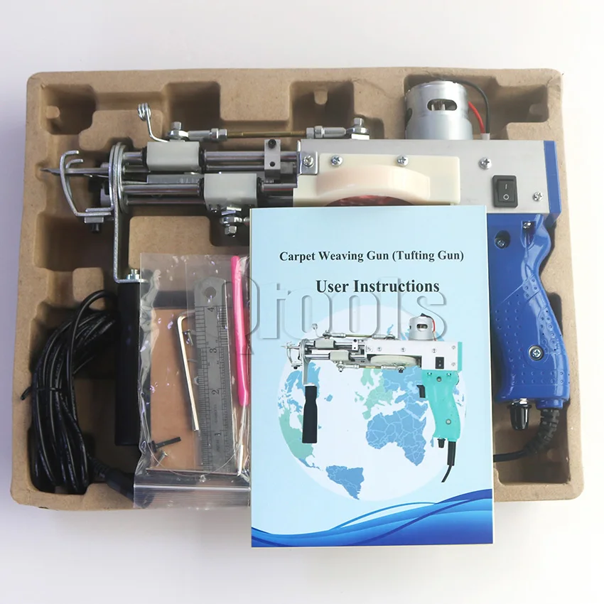 Customized Logo Loop&Cut Pile Flocking Weaving Machine Carpet Rug Tufting Gun Making Embroidery for Tapestry Making