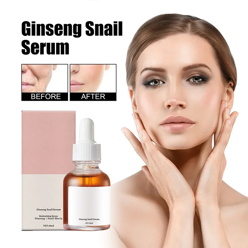 Ginseng Snail Serum Original Nicotinamide Moisturizing Repairing Skin Smooth Tend Non Greasy Essence Korean Facial Care 30ml New