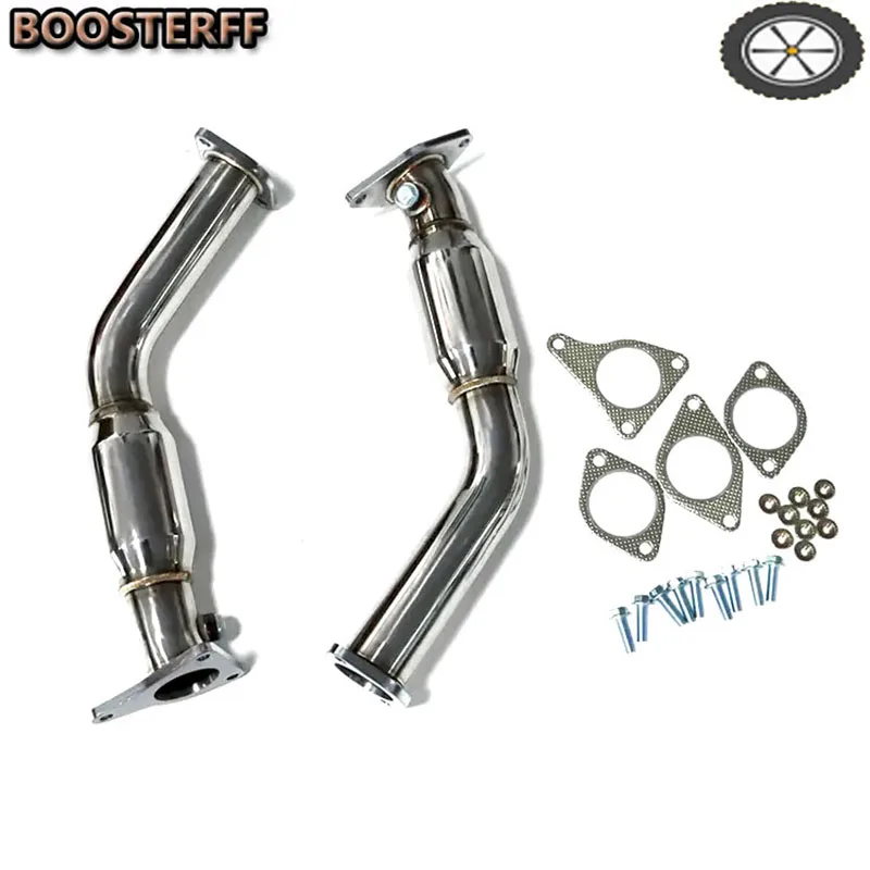 3“ ”Straight  Downpipe Resonated For Infiniti Q50 16-19 3.0TT Redsport AWD RWD Q60 With Muffler