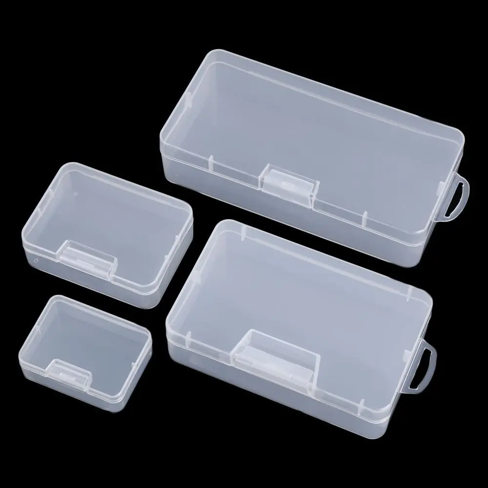 Mini Plastic Box Rectangular Translucent Packing Box Dustproof Durable Strong Jewelry Button Sundries Storage Case Container