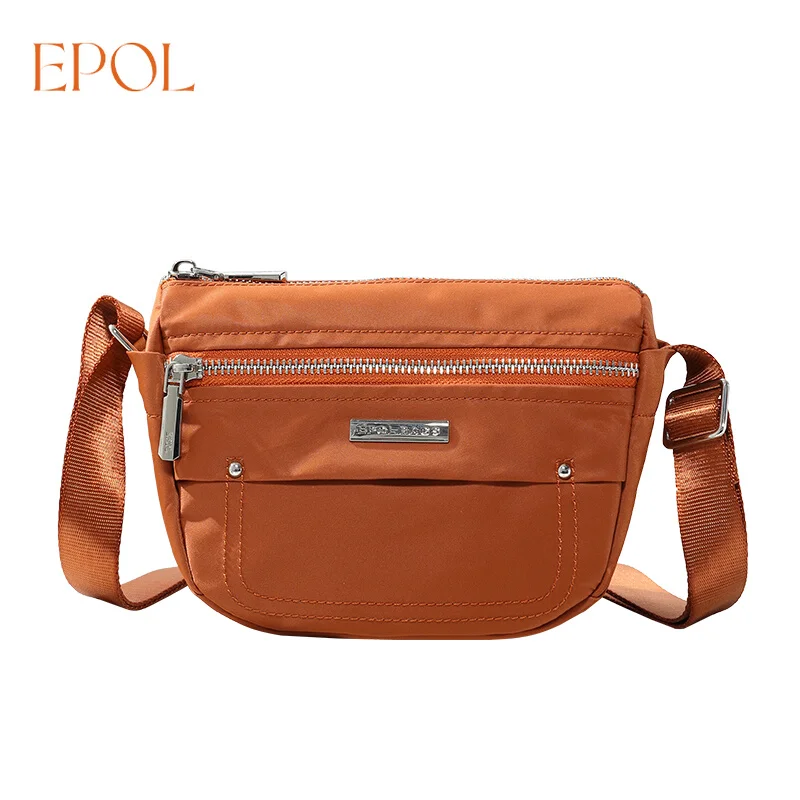 

EPOL Casual Crossbody Bag Women 2025 Fashion Solid Lightweight Waterproof Shoulder Bag Commuting Small Half Moon Bags 6083-08