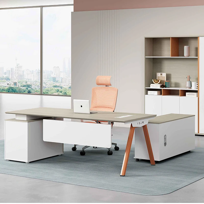 

New Arrival Modern Wooden Executive Desk Luxury CEO Manager Presidential Office Waterproof Commercial Use