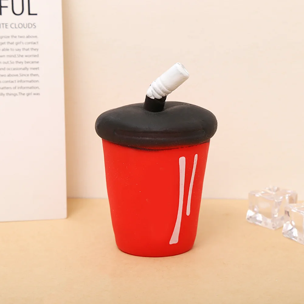 1pc Random Style Simulated Cola Burger Soft Pinch To Relieve Daily Tension Stress Decompress Fidget Decoration Kitchen Gift Toy. view 2