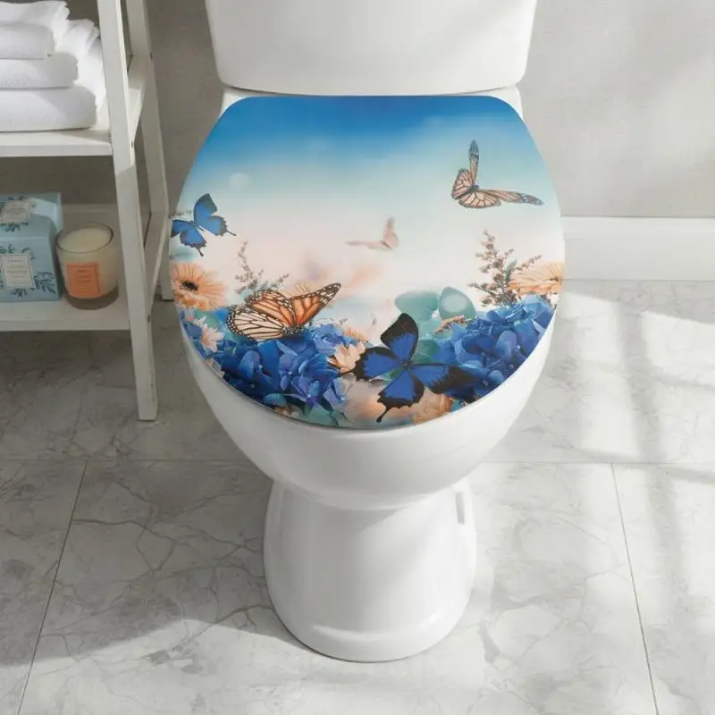 Waterproof Removable Toilet Lid Stickers With Vivid Patterns Perfect For Bathroom Home DIY Decor