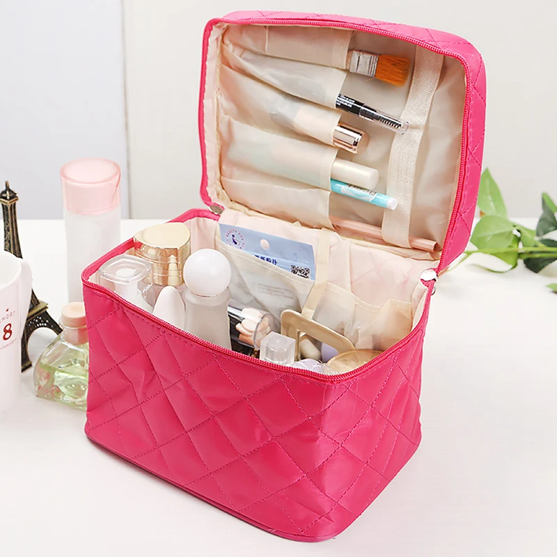 Makeup Bag Portable Large Capacity Storage Box Advanced Carry On Waterproof Wash Handbag Toiletry Bag Travel Cosmetic Bag