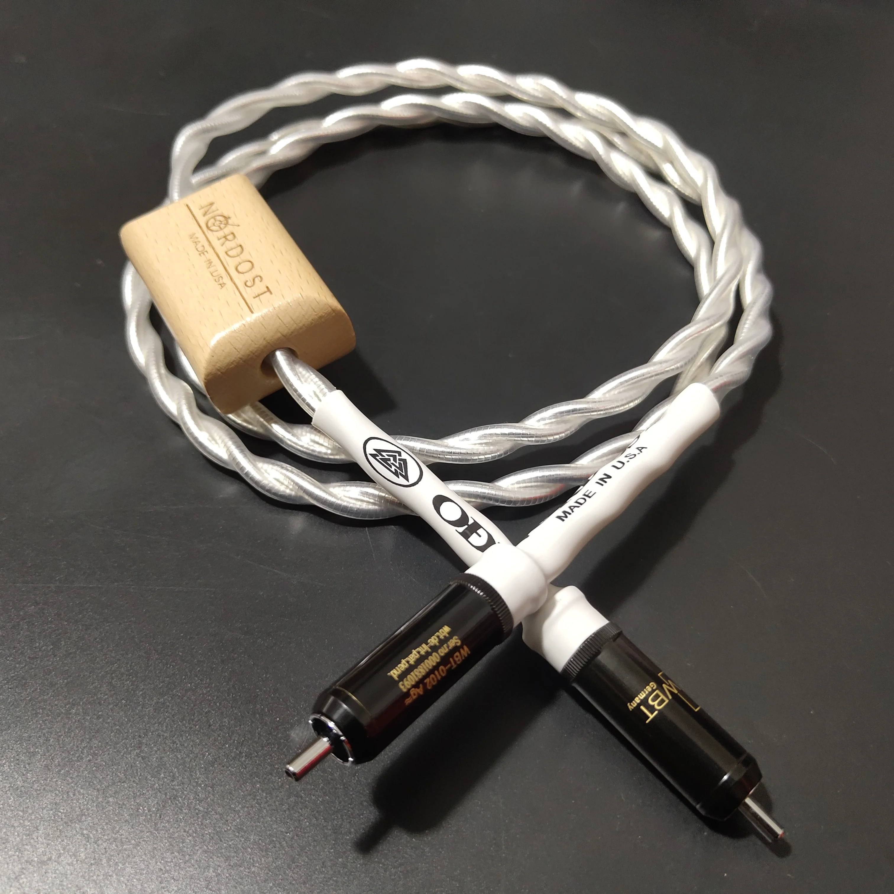 

New HI-END NORDOST ODIN 75 ohm RCA digital coaxial cable AES/EBU signal cable HI-FI audio with WBT-0102 Rhodium plating RCA