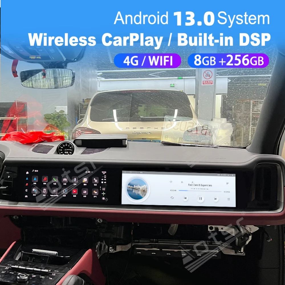 For Porsche Cayenne 2024 Co-pilot Screen Qualcomm Android Game Controller Car Multimedia Player Car GPS Navigation Head Unit