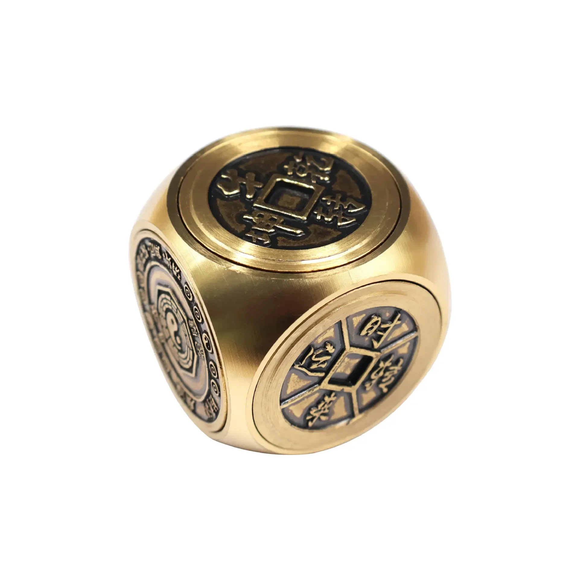 Round / Square Ball Six Sided Rotation Spherical Rotation Decompression Handle Finger Timing Handicraft Lucky Money Ornament