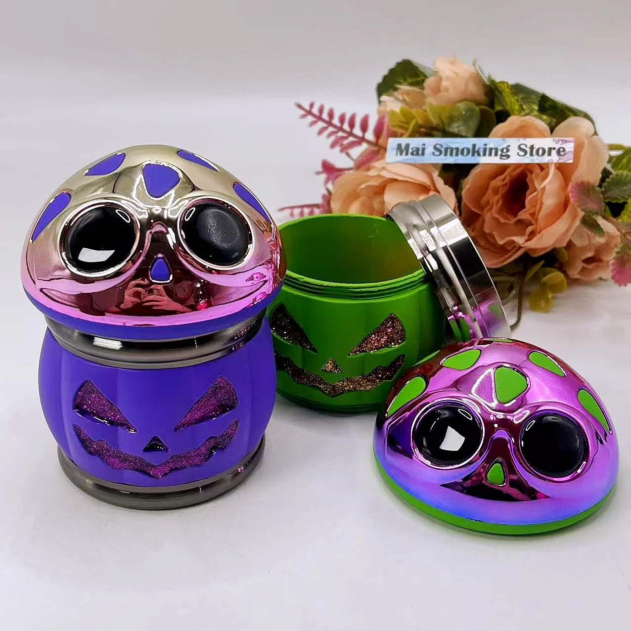 

Большой металлический 4-слойный ручной измельчитель для трав, специй, перца, соли, табака, травяных смесей, инструмент для курения сигарет