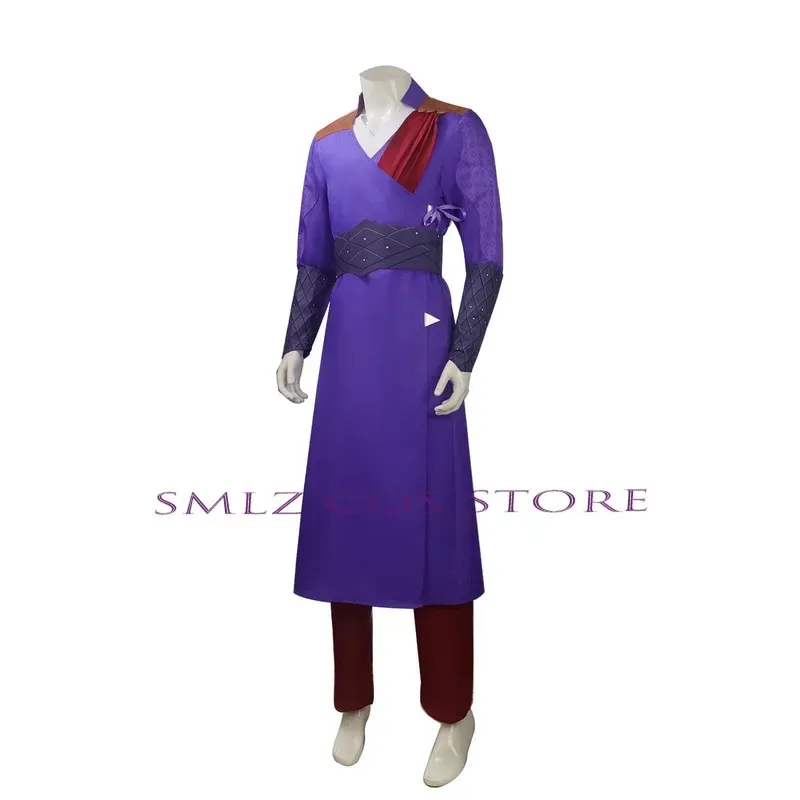 

NewAnime Gale Cosplay Game Costume Gate 3 Purple Uniform Top Coat Pants Set Halloween Party Role Play Clothes for Menb;3's,6.e;