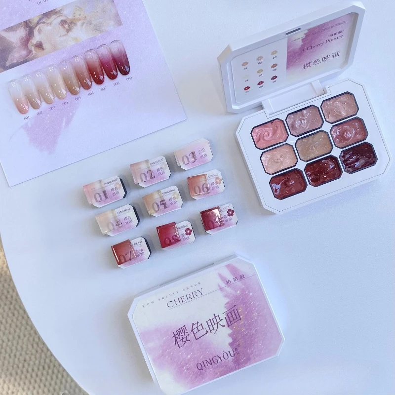 

4 In 1 Nude Pink Pat Painting Gel Nail Polish Long Lasting Soak Off Semi Permanent UV Gel Manicure Stamping For Nail Salon