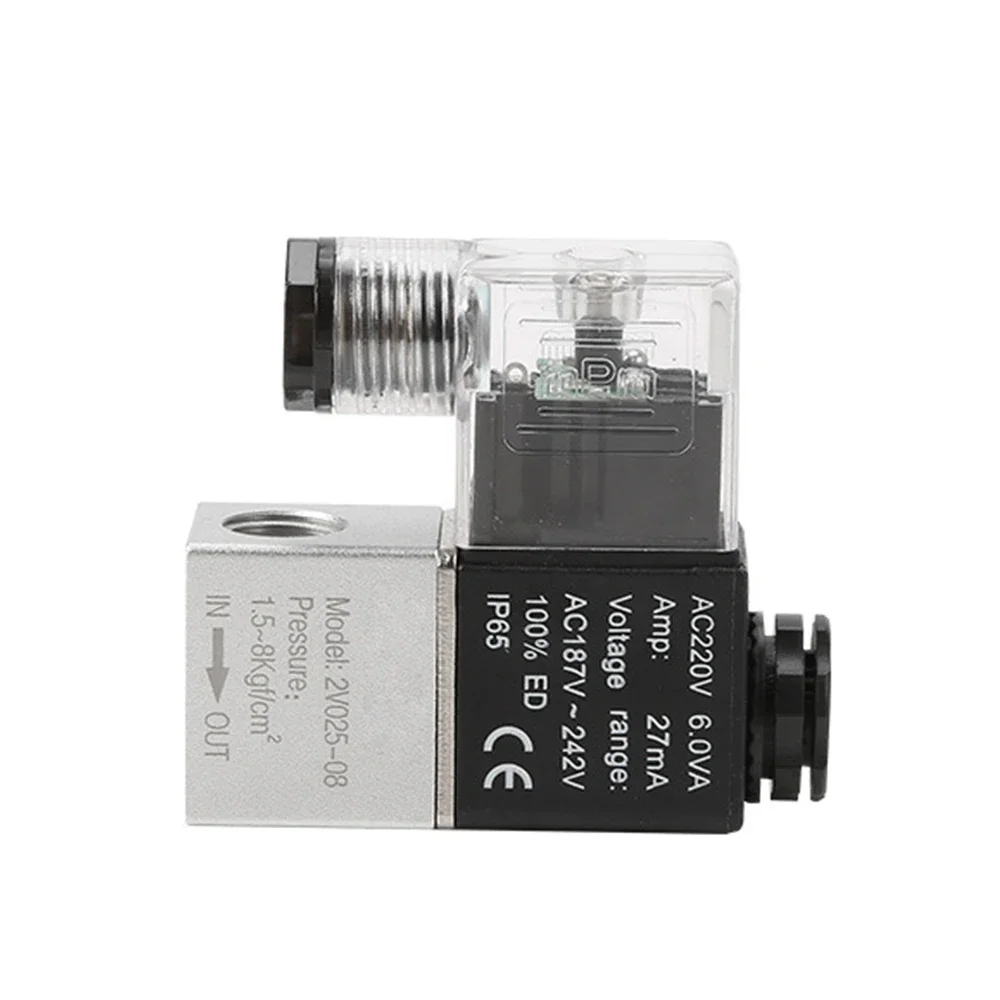 DC 12V 24V 110V 220V Solenoid Valve 0.8MPA 2 Way Normally Closed Direct-acting Pneumatic Valves For Air Gas Controller Switch