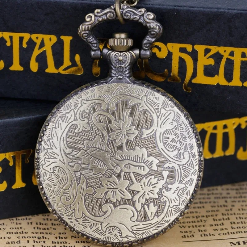 Punk Steamboat 3D Carving Pocket Watch Antique Retro Unisex Quartz Pendant With Chain Pocket&Fob Watches reloj de bolsillo