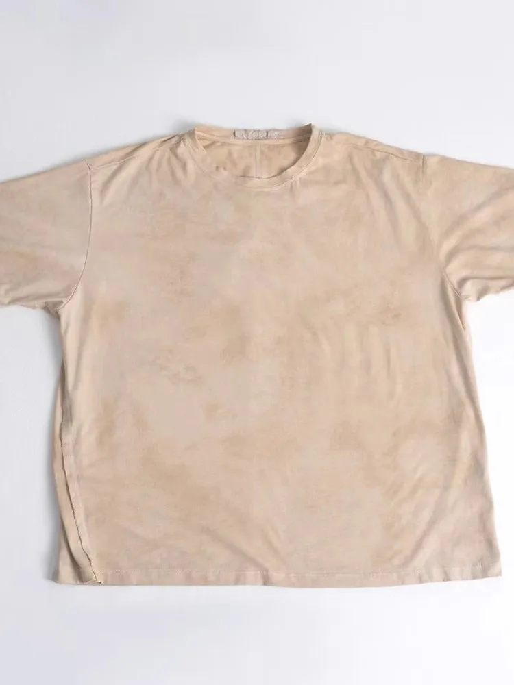 

Ручная окрашенная Han Han Hemp Sorona T irt от Peng Peng Peng Home 0203 ort Sve round Ne Pure Color Moisture ng Summer T irt
