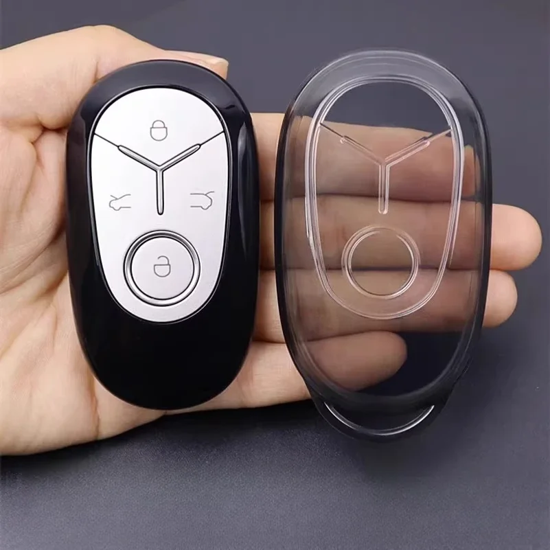 

For Geely EX2 GEOME Galaxy 2025 Light Star Wishes Exploration Youth Version TPU Key Case Cover Holder Chain