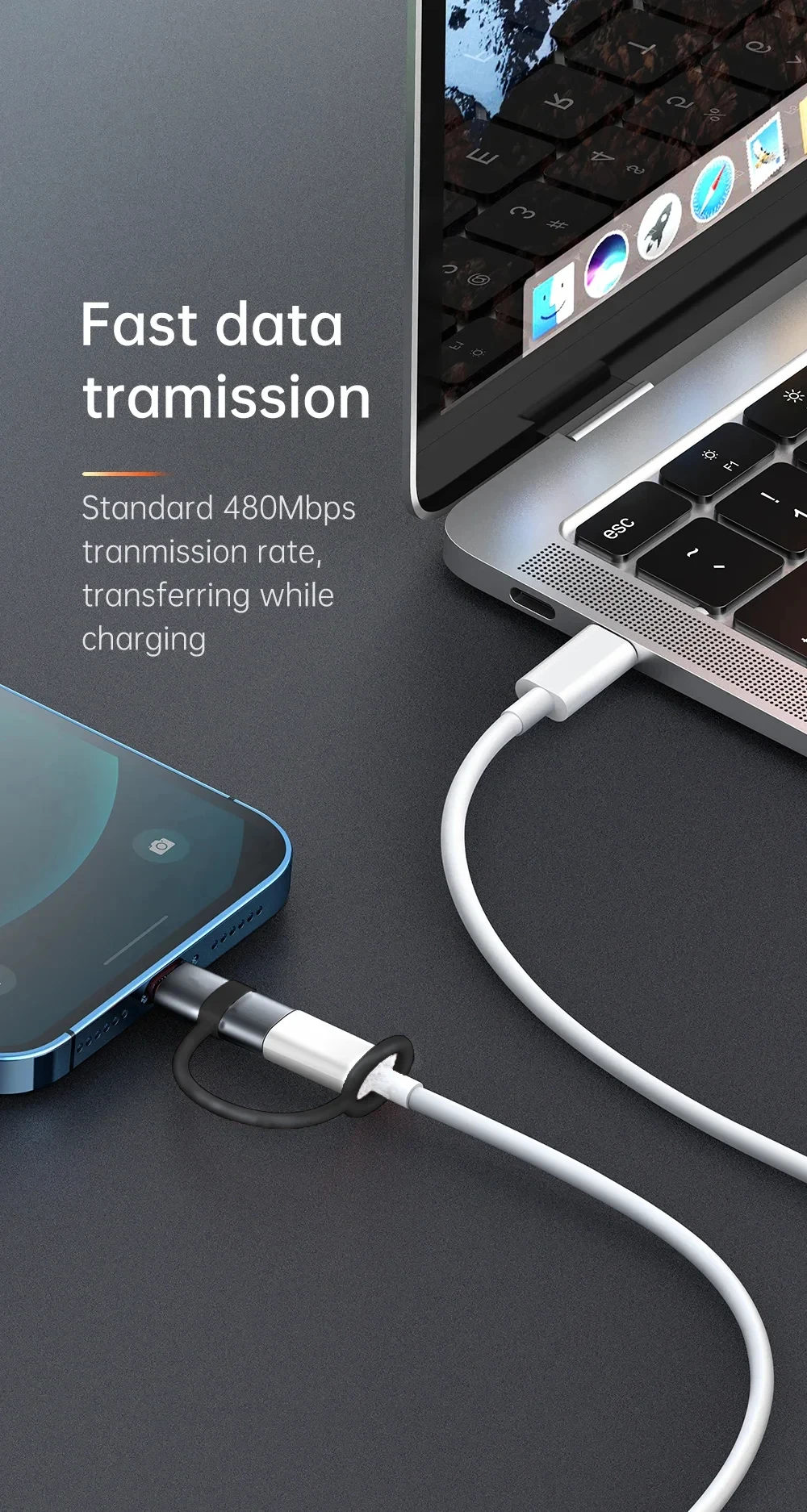 PD30W USB Type C To iOS Adapter For iOS Male To Type C Female Converter For iPhone 15 14 13 12 11 Macbook Fast Connector - view 5