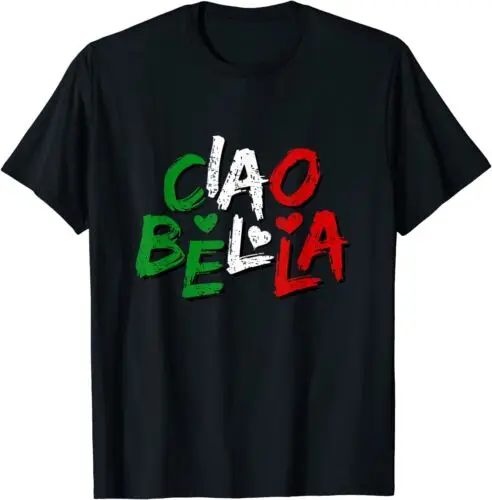 Ciao Bella Italy Flag Design Great Gift Idea Premium T-Shirt S-3XL