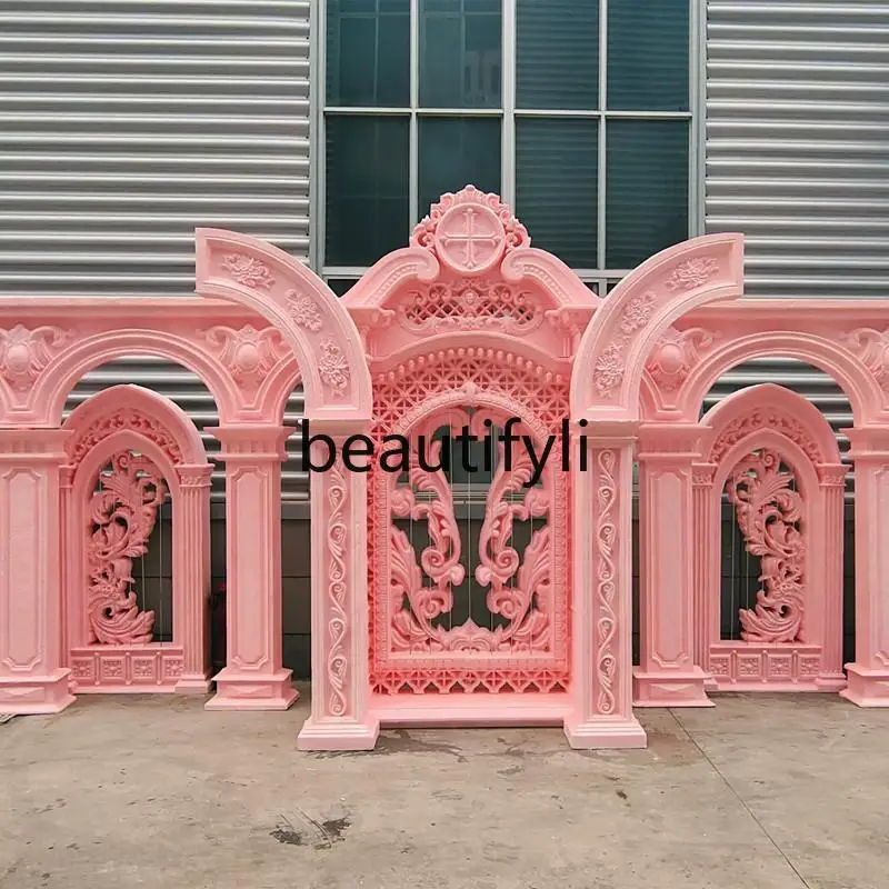 Wedding hall foam sculpture large castle stage background props, wedding hotel