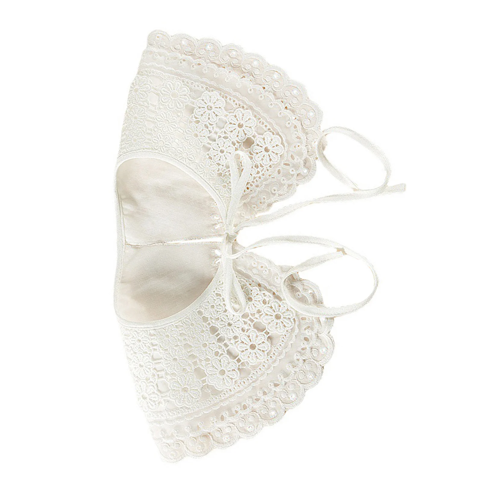 

1Pcs Floral Embroidered Lace Collar Detachable Fake Collar Decorative Clothing Accessory Embroidery Neckline Embroidered Shawl