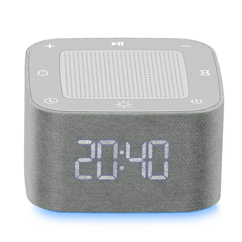 Alarm Clock Sleep Sound Machine 8-Color Night Light 32 Soothing Sounds White Noise Machine Sleep Times Digital Clock