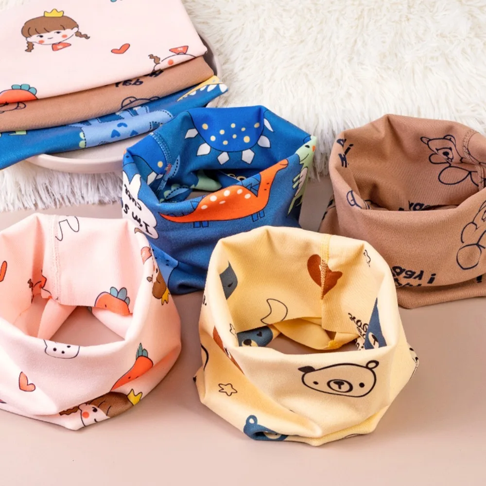 Soft and Skin Friendly 0-12years Winter Kids Scarf Windproof Dacron Cotton Children Warmer Neck Scarf Breathable Warm