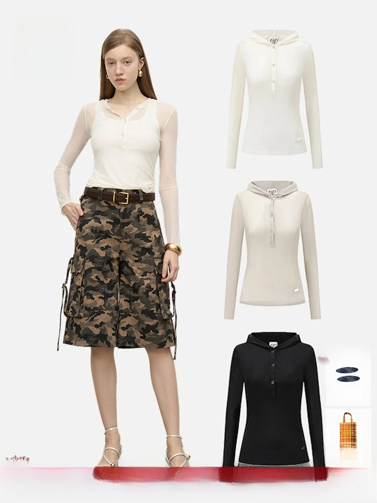 

Высокоэластичная футболка с длинным рукавом от бренда DEARSOCUTE, ручной работы, простая, повседневная, для поездок на работу, приталенного кроя.