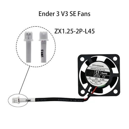 Imagen 2 del producto Ventiladores oficiales Creality Ender 3 V3 SE, ventilador 4010 24V DC 2510 ventilador de refrigeración Axial para impresora 3D Ender3 V3 SE/Ender3 V3 KE par
