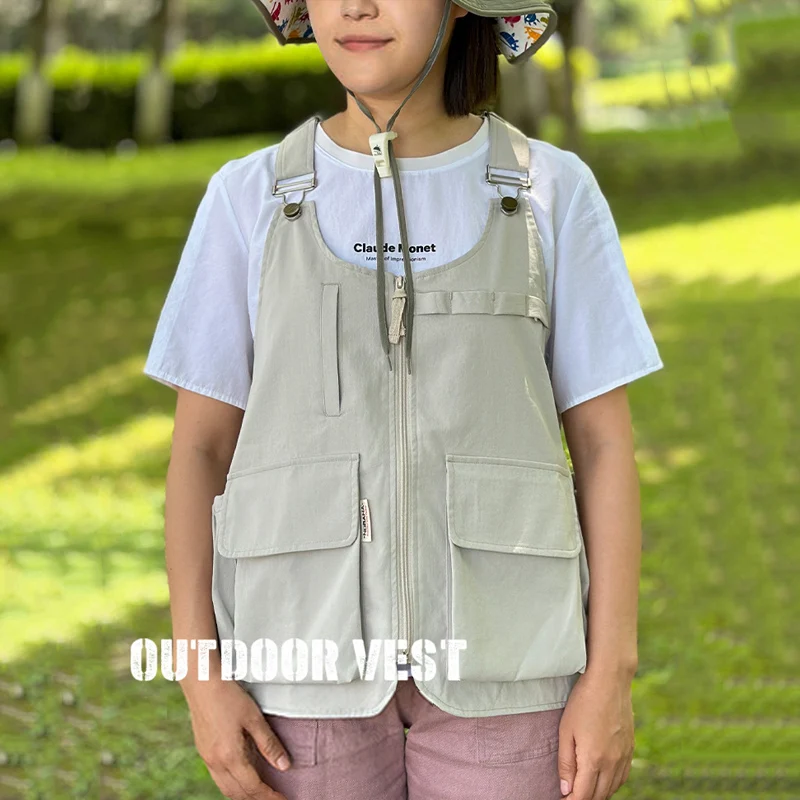 Multifunctional Camping Vest, Free Size, Quick Drying, Casual Wear, Outdoor Workwear