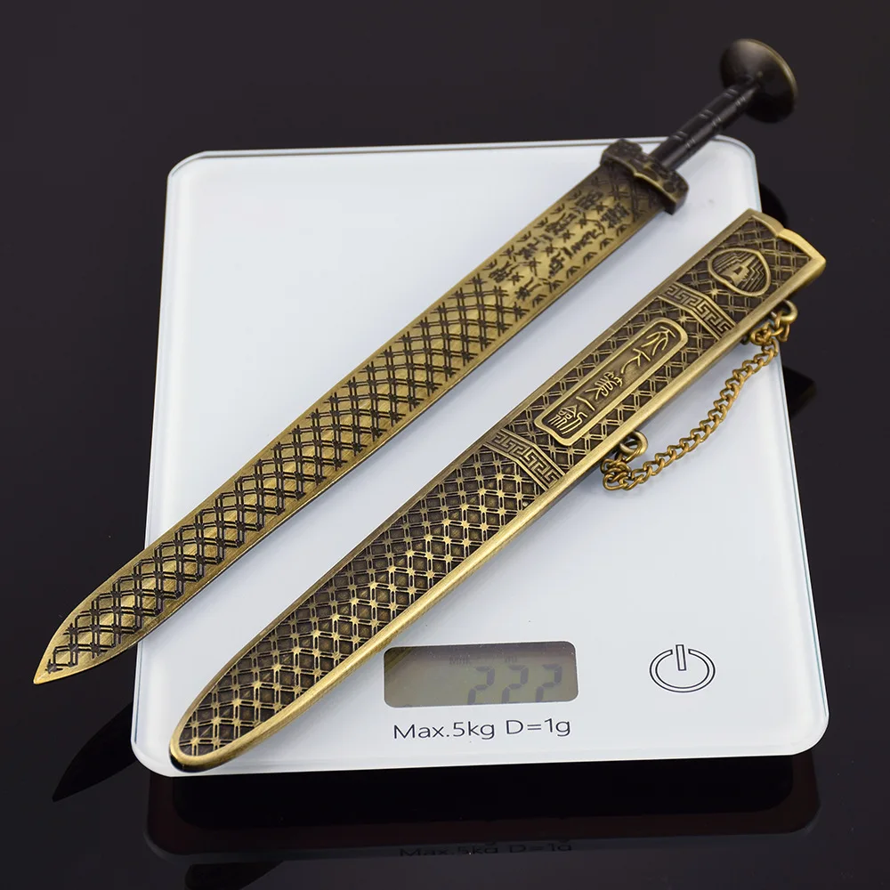 28 cm Goujian van Yue Zwaard van Koning met Schede Metalen Model Koud Wapen Serie Het Eerste Zwaard ter wereld Verzamel Oude Katana