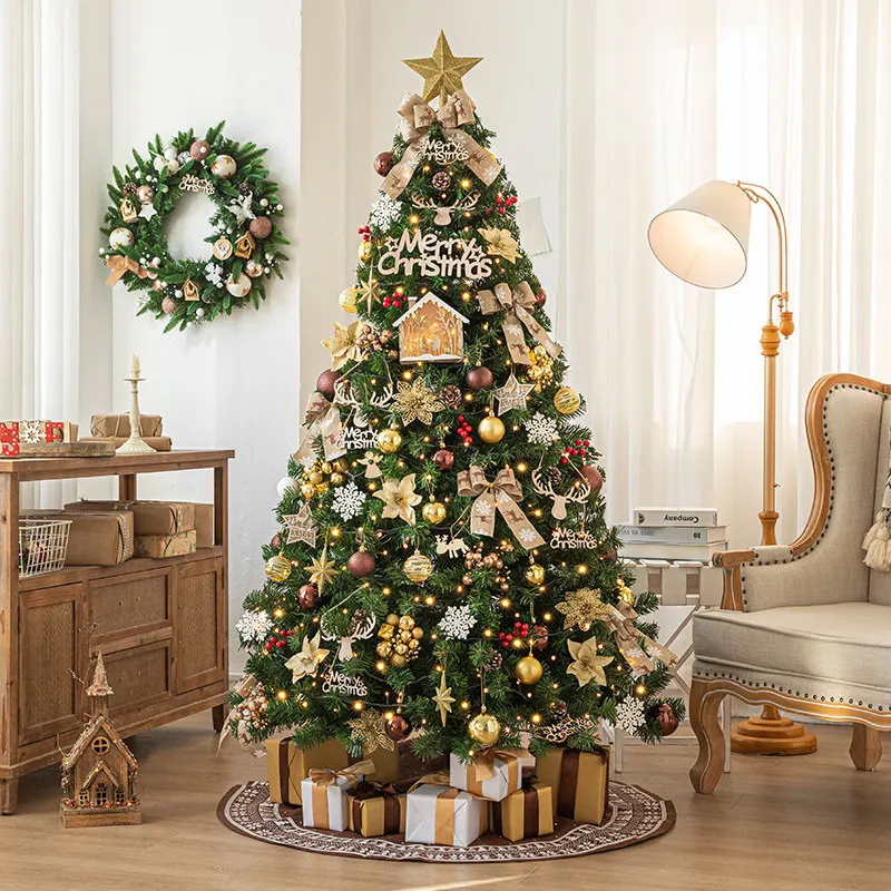 DIY Large INS Style Christmas Tree, Trendy Aesthetic Xmas Decor for Living Room Indoor Holiday Scene Arrangement