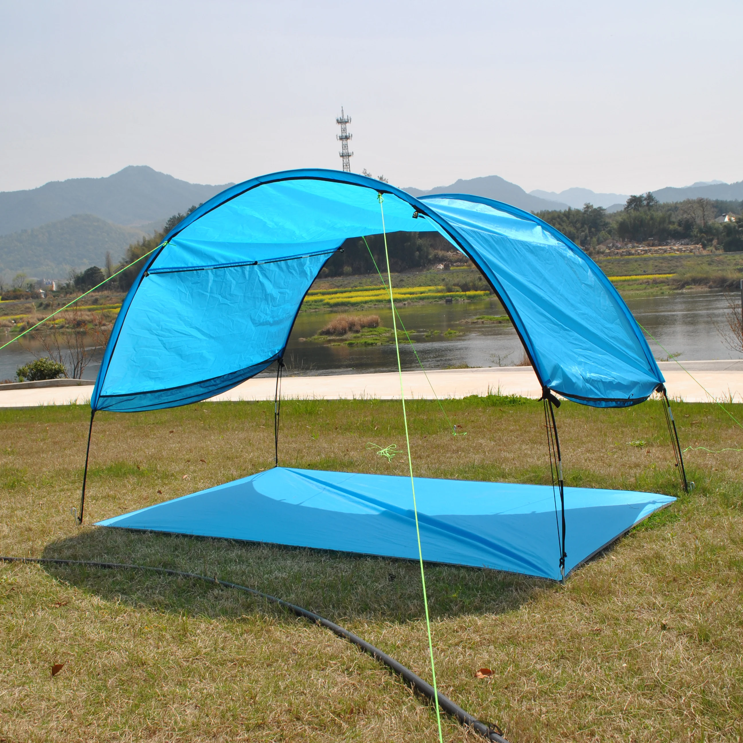 

Пляжная палатка на 3-4 человека — простая установка и портативный навес от солнца с защитой от ультрафиолета, съемный семейный świetlik