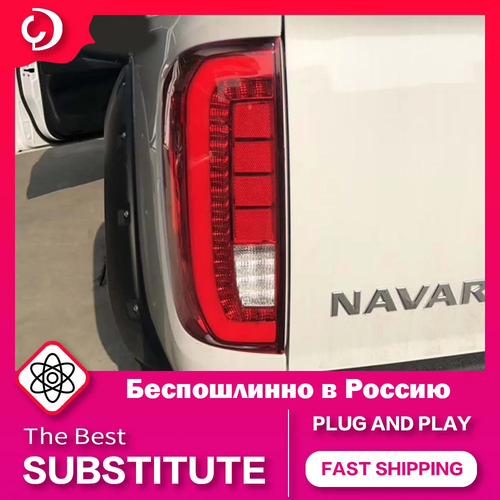 AKD Car Styling Taillights for Nissan Navara NP300 LED Tail Light 2016-2020 NP300 Rear Fog Brake Turn Signal Accessories