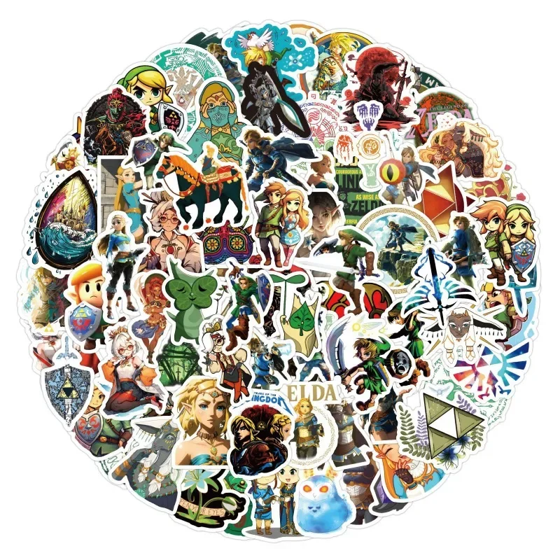 New Style 120pcs The Legend of Zelda Game Sticker Luggage Water Cup Stationery Mobile Phone Scooter Laptop Decoration Sticker