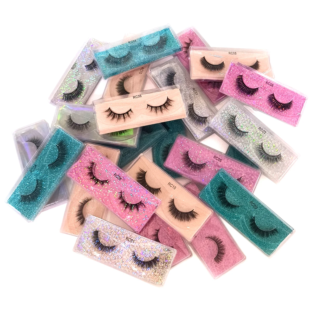 5/10/30/50/100Pcs Eyelashes 3D Natural False Lashe Fluffy Soft Cross Manga In Bulk Lashes Wispy Natural Eyelash Extension Makeup