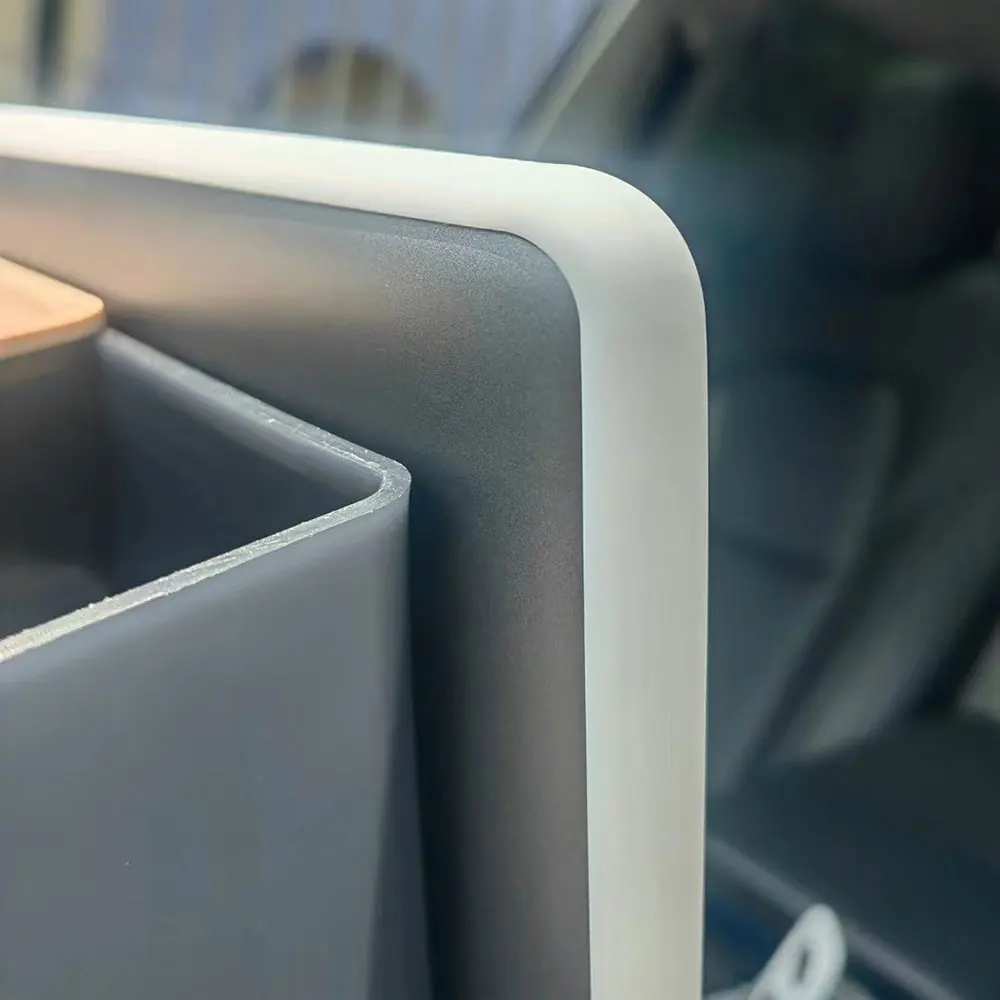 غطاء حماية من السيليكون لهاتف Tesla Model 3 Y إطار واقي شاشة الملاحة للتحكم المركزي أسود وردي أبيض رمادي