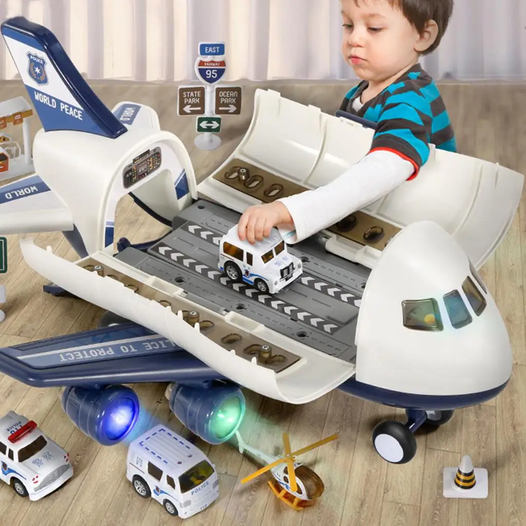 Plastic Simulation Inertial Helicopte Model Plane Fighter Toys w/ Early Education Toys 41x37x20cm Outdoor Sport toys