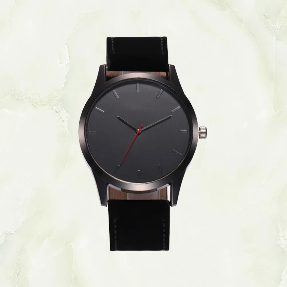 

Мужские часы с черным ремешком, большим циферблатом, классические аналоговые кварцевые наручные часы, элегантные деловые часы для повседневного использования