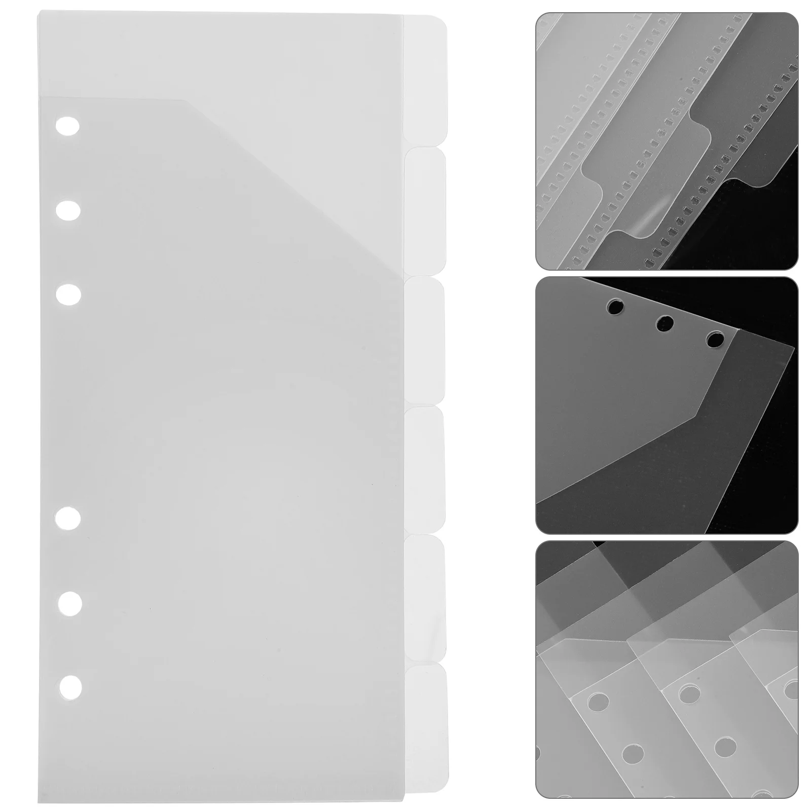 

1Set Cash Envelope Pocket Binder 6-Holes Lightweight PP Plastic Binder Dividers Organizer for Document Filing Budget Management