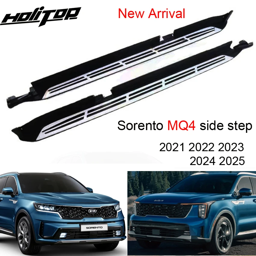 HOT side step foot bar running board for KIA Sorento MQ4 2021 2022 2023 2024 2025,safe old seller,load 250kg,easy installation