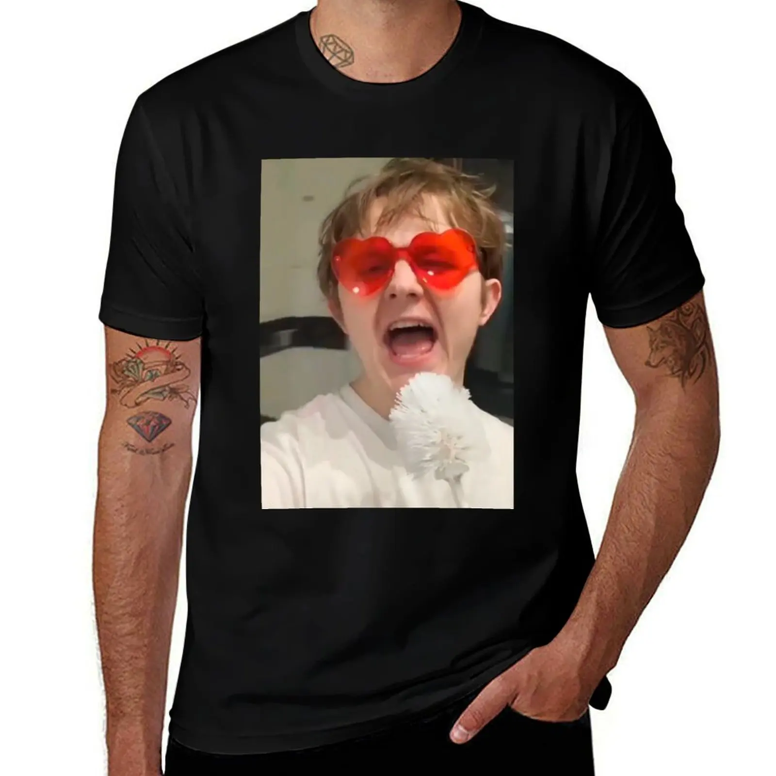 Lewis Capaldi - Heart Sunglasses T-Shirt Moisture Control Sports Tee T-Shirt