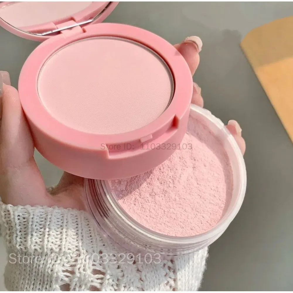 퍼플 브라이트 페이스 세팅 프레스드 파우더 오일 컨트롤 보이지 않는 모공 방수 천연 매트 루스 파우더 파운데이션 메이크업