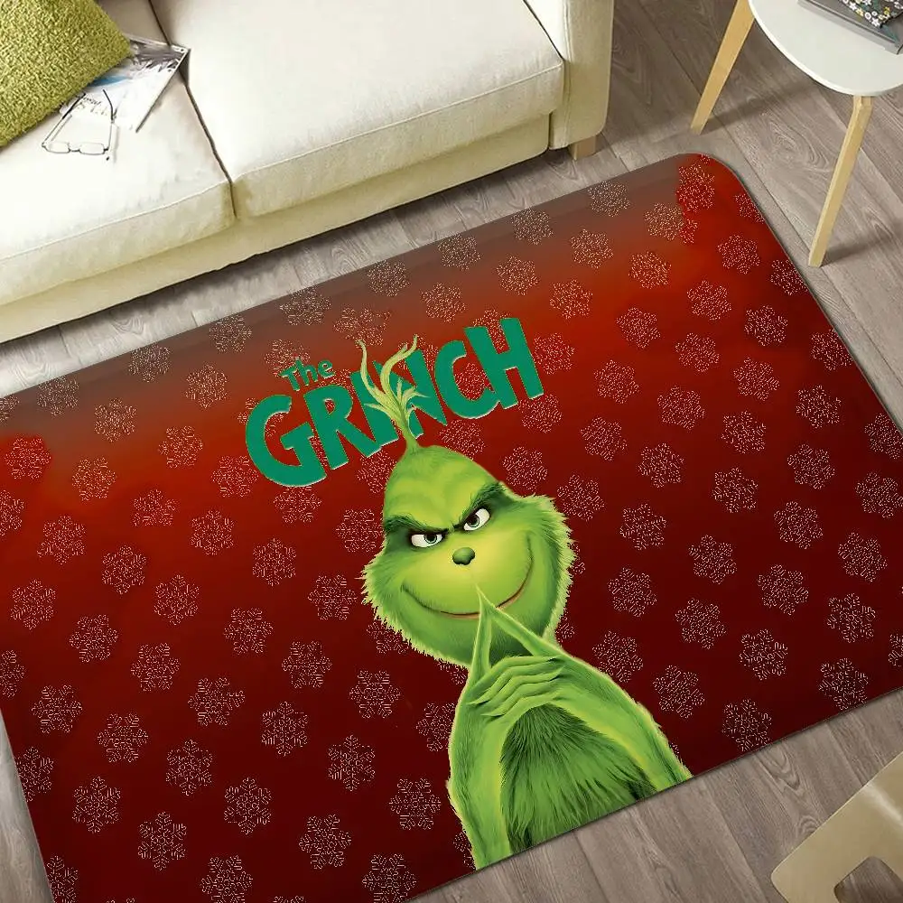 Movie H-How Grinch Stole C-Christmas Hallway Carpet Non-Slip Laundry Room Mat Laundry Decor Balcony Child Living Room Toilet Rug