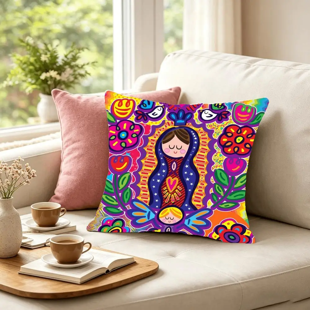 V-Virgin Mary Art Cushion Cover  comfortable cushion covers, pillowcases, sofa cushions, warm and unique home decor, pillowcases